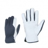 No.16 Gloves smooth goatskin black with white palm size 11