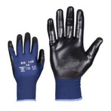 Work gloves with nitrile coating size 9