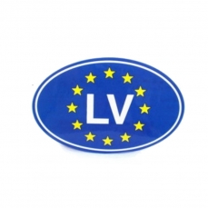 Sticker LV EURO, small size. Latvia.
