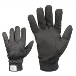 Synthetic leather gloves fleece, regul. cuff. 10.SIZE