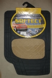 ZPW rubber car mats SOFTEC BLACK with velor set of 4 pcs