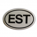 Sticker EST, (Estonia), standard. Latvia.