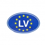 Sticker LV EURO, small size. Latvia.