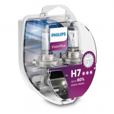 PHILIPS automobilio lemputėv H7 12V 55W Vision Plus +60% 2vnt blisteris