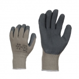 Winter gloves knitted with latex coating, size 10